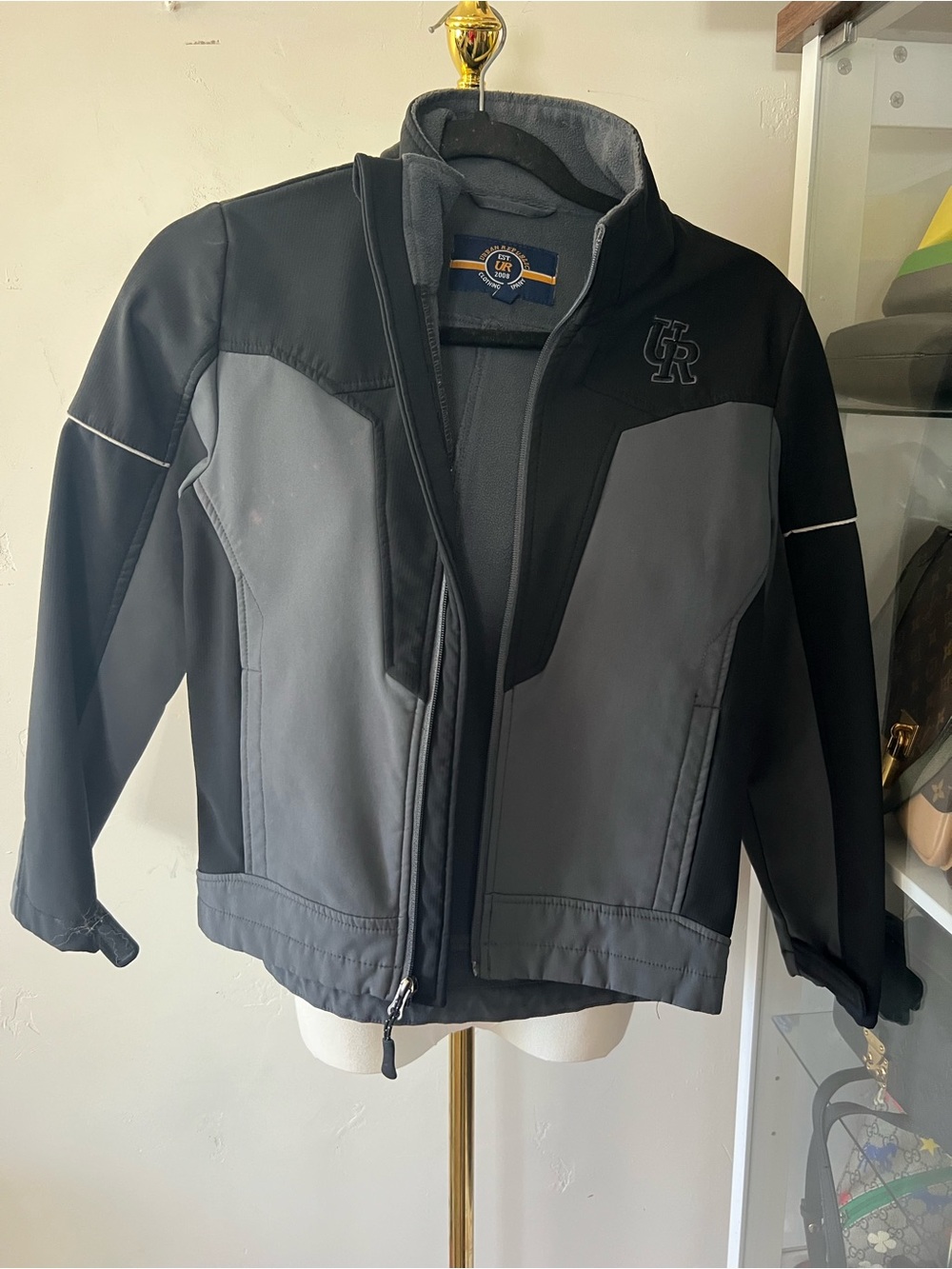 Urban Republic Black and Gray Softshell Performance Jacket
